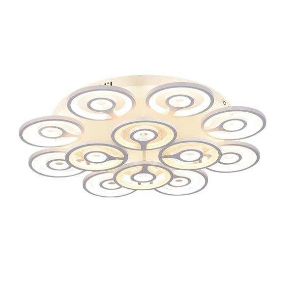 Round Flower Shaped LED Modern Flush Mount Lighting Ceiling Lights Hanging Light - Image 12