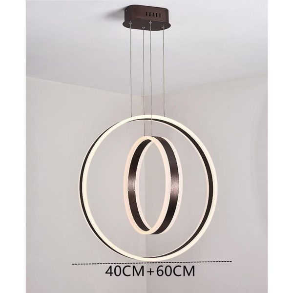 Twin Circle LED Orb Chandelier Ceiling Light - Image 10
