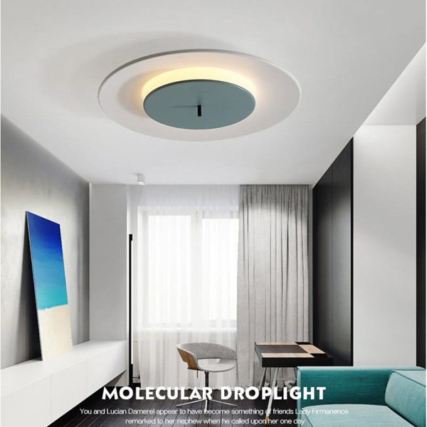 2 Circles LED Modern Flush Mount Lighting Ceiling Lights Hanging Light - Image 2
