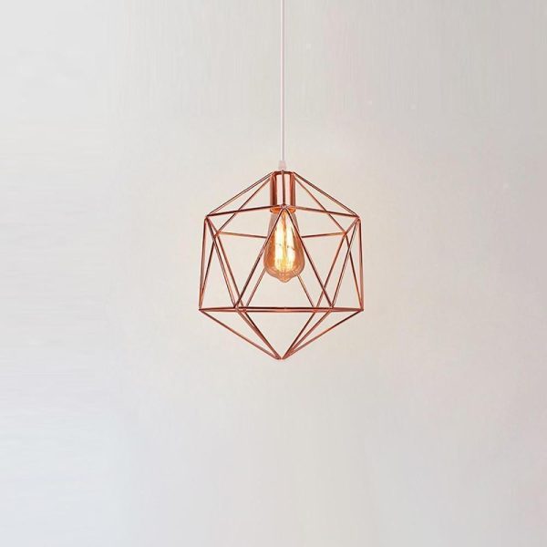 Geometric Cage LED Industrial Modern Ceiling Light Flush Mount Lighting - Image 5