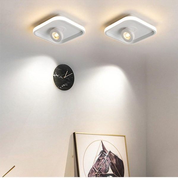 Rounded Square Adjustable Circular Spotlight LED Modern Ceiling Lights - Image 2
