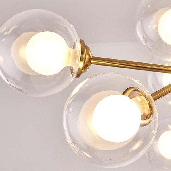 12 Bulbs Sputnik Chandelier Glass Globe Chandelier for Living Room - Image 6