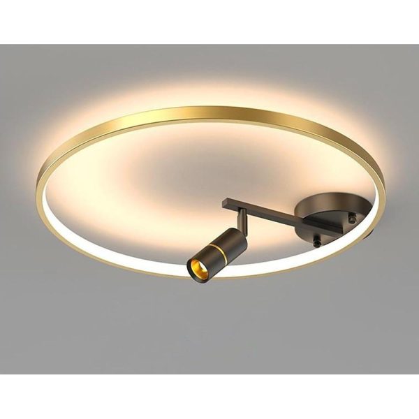 LED Circle Spotlight Modernist Single Dimmable Flush Mount Ceiling Light for Bedroom - Image 6