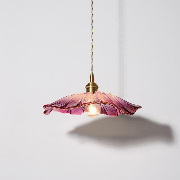 Flower Shape Glass Electroplated LED Nordic Pendant Light Chandeliers - Image 6