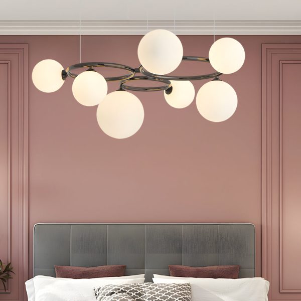 5/7/9-Light Glass Ball Circular Contemporary Chandelier with 3 Step Dimming - Image 12