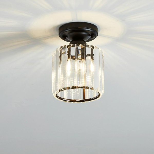 Modern Crystal Metal Industrial LED Flush Mount Ceiling Light for Hallway Entryway - Image 10