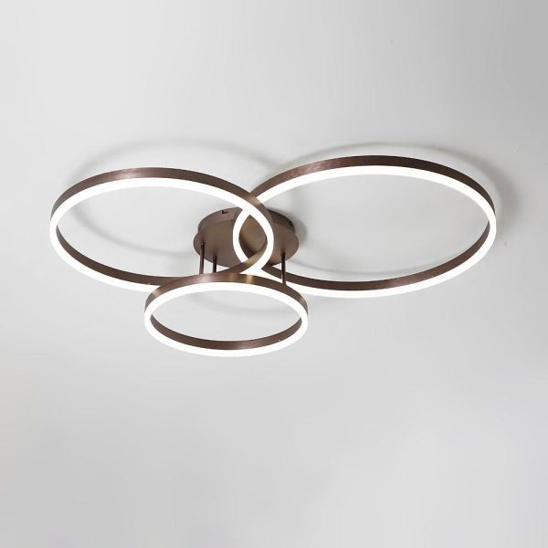 3 Circles Metal Dimmable LED Modern Flush Mount Ceiling Lighting - Image 3