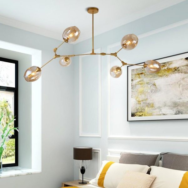 Nordic Branches Bubble Sputnik Chandelier - 5 to 11 Lights, Gold Finish - Image 3