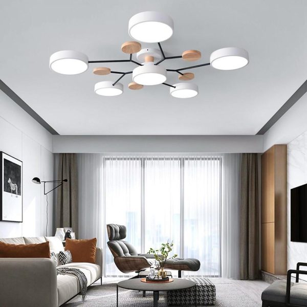 Sputnik Artistic Bedroom Lights Chandeliers Metal Wood Bamboo Baby Kids Lights Ceiling Lights - Image 8