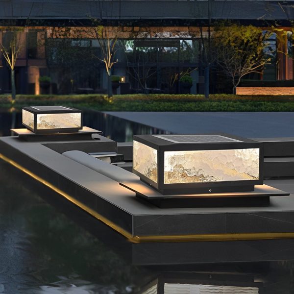 Modern LED Waterproof Outdoor Post Lights Solar Fence Pillar Light Deck Post Lights - Image 4