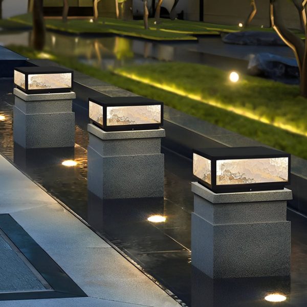 Modern LED Waterproof Outdoor Post Lights Solar Fence Pillar Light Deck Post Lights - Image 7