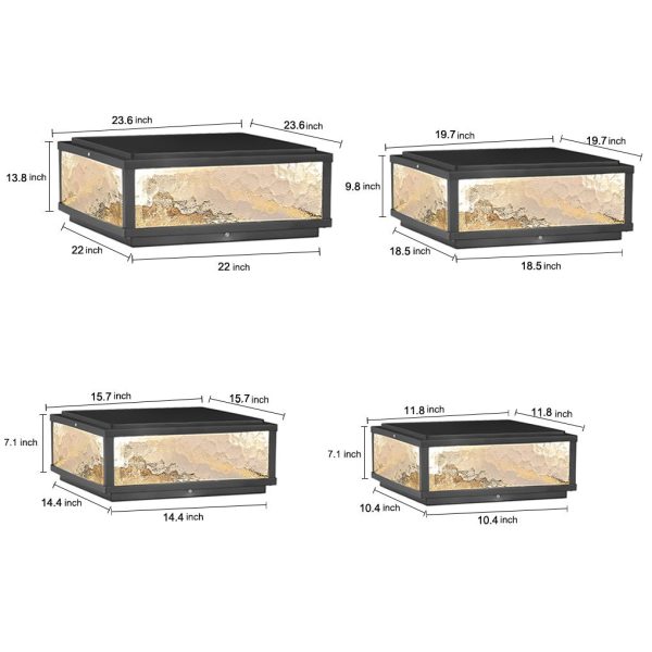 Modern LED Waterproof Outdoor Post Lights Solar Fence Pillar Light Deck Post Lights - Image 8