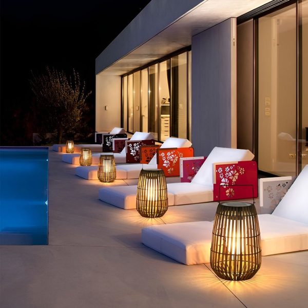 Rattan Portable Lantern Shaped LED Waterproof Solar Outdoor Lights - Image 6