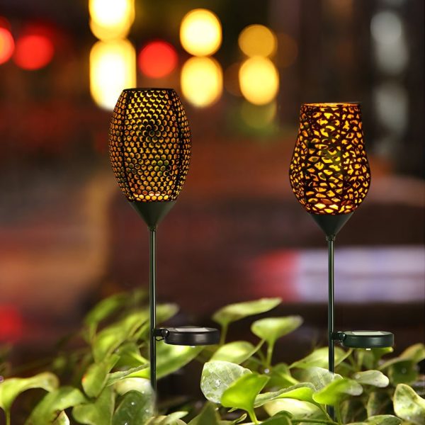 Vintage Red Wine Glass Solar LED Garden Lights Enchanting Outdoor Ambiance - Image 2