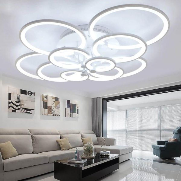 Elegant Semi Flush Mount Ceiling Lights with Unique Overlapping Rings - Image 13