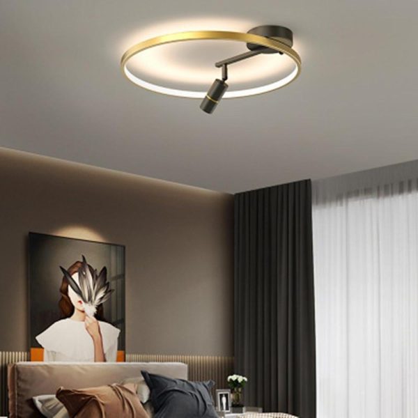 LED Circle Spotlight Modernist Single Dimmable Flush Mount Ceiling Light for Bedroom - Image 4
