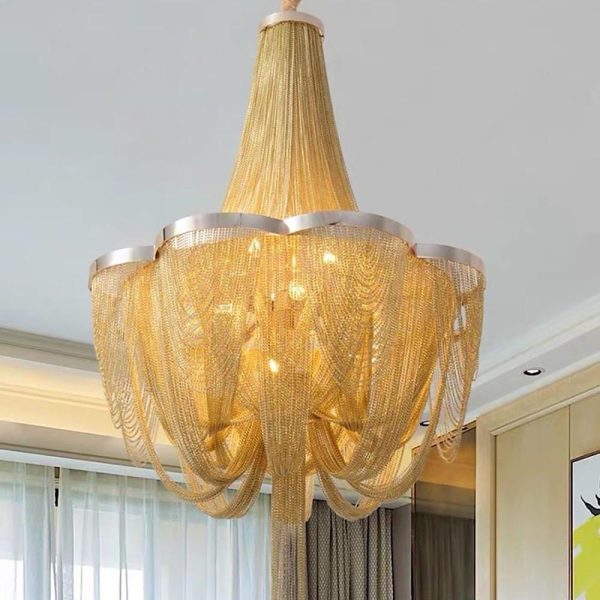 Silver Chandelier Metal Kitchen Dining Room Lighting Ceiling Light 6 Lights - Image 3