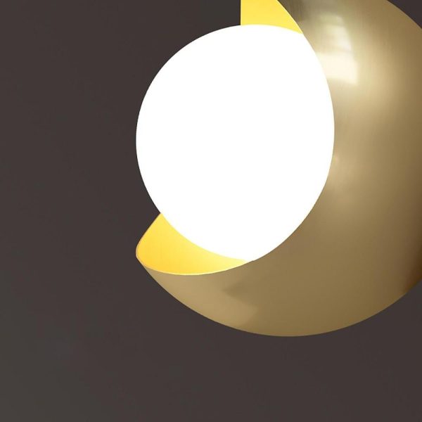 6'' LED 1-Light Globe Small Flush Mount Light Nordic Copper Ceiling Light - Image 7