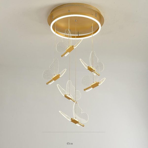 Butterfly Shapes Design Pendant Lighting Acrylic Metal Island LED Living Room Ceiling Lights - Image 13