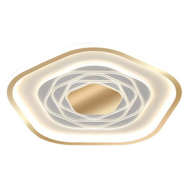 Hexagonal Acrylic Abstract LED Flush Mount Ceiling Light for Bedroom - Image 6