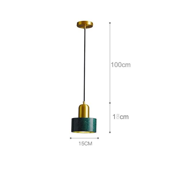 Minimalist Cylindrical Electroplated Copper LED Modern Pendant Lighting - Image 3