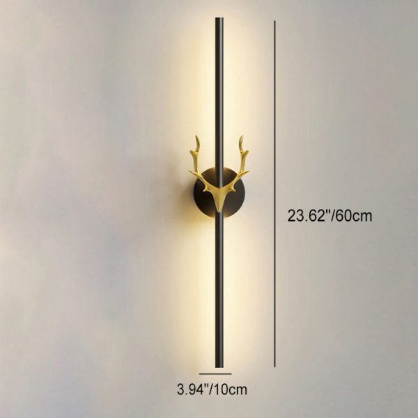 Modern Light Luxury Aluminum Long Strip Antler Shape LED Wall Sconce Lamp - Image 9