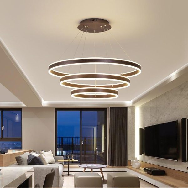 3 Circles Interweaved LED Modern Chandeliers Pendant Light Hanging Lamp - Image 7
