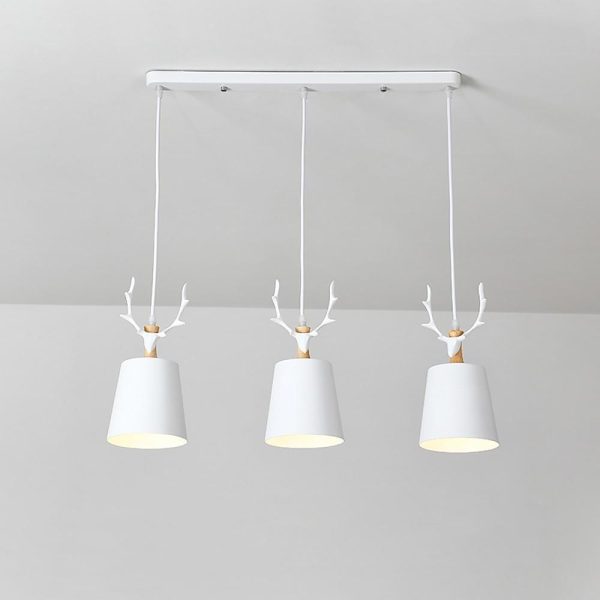 3 Light Antler Design LED Country Chandeliers Hanging Ceiling Lights - Image 9