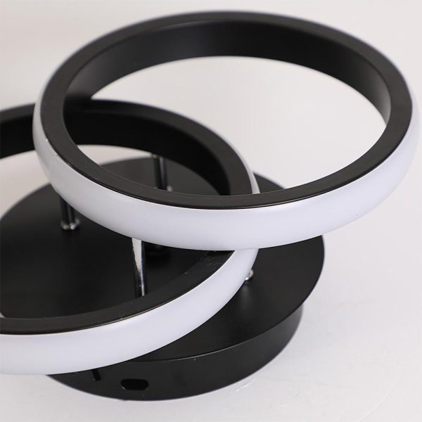 2 Circle Flush Mount Lighting Fixtures Metal LED Living Room Ceiling Lights - Image 10