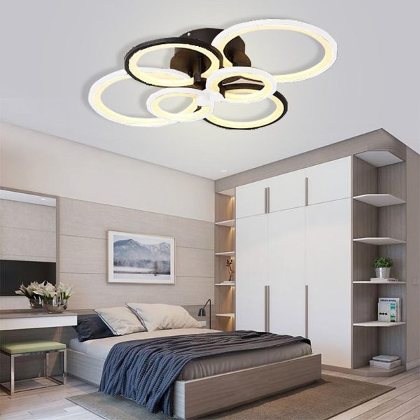 Multi Circles Dimmable LED Modern Ceiling Lights Flush Mount Lighting - Image 11