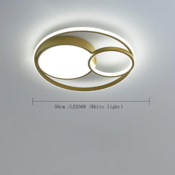 3 Ring Minimalist Acrylic LED Flush Mount Ceiling Light for Bedroom - Image 6