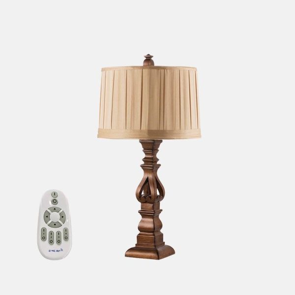 Stripe Drum Shade Antique Rustic Style Tower Table Lamp - Image 8