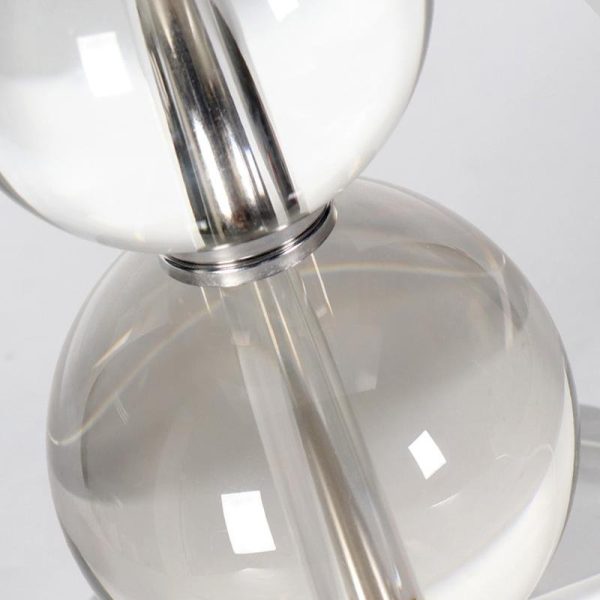 25 inch Light-Through Stacked Spheres Crystal Table Lamp - Image 8