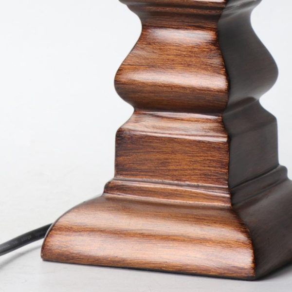 Stripe Drum Shade Antique Rustic Style Tower Table Lamp - Image 10