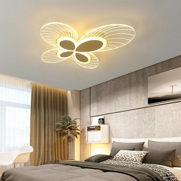 Butterflies Shaped Dimmable LED Nordic Flush Mount Lighting Ceiling Light - Image 5