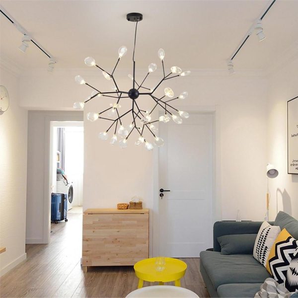 36 Lights LED Cluster Design Modern Sputnik Chandelier Ceiling Light - Image 4