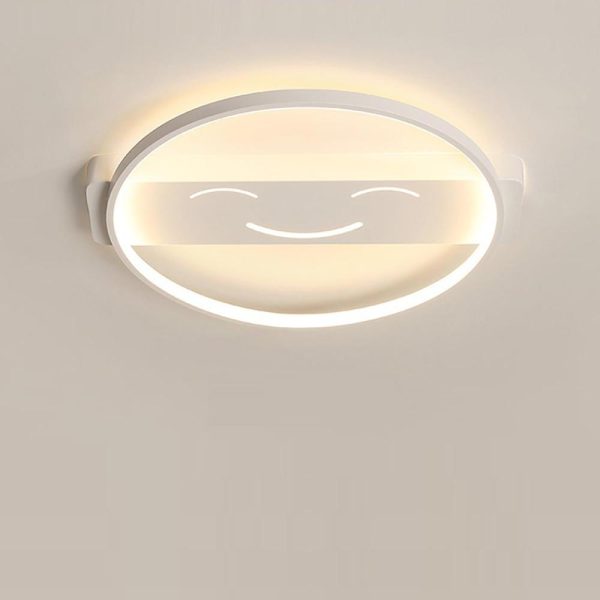 Circle Shaped Flush Mount Ceiling Light Face Metal Light 1 Light - Image 4