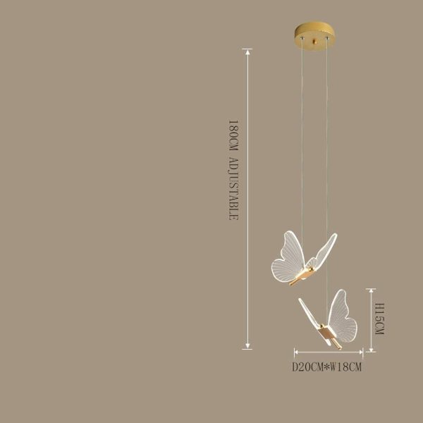 Butterflies Shaped LED Nordic Pendant Light Hanging Lamp Island Lights - Image 6