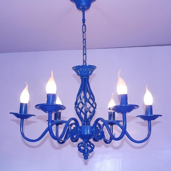 6 Lights Candles-shaped LED Modern Chandeliers Pendant Light Hanging Lamp - Image 6