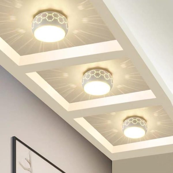 Globe Flush Mount Drum Light Hallway Entryway LED Ceiling Light - Image 9