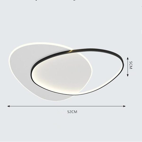 Rounded Triangles Flush Mount Ceiling Light Artistic LED Light - Image 6