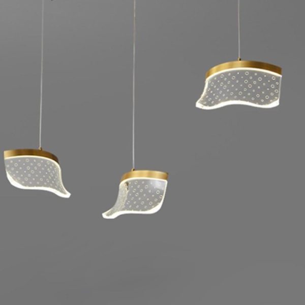 Uneven Copper Acrylic Pendant Lights for Kitchen Island Unique Pendant Light - Image 5