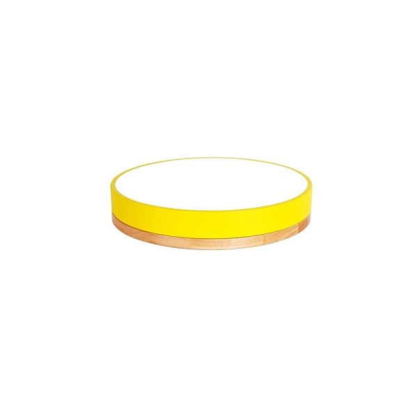 Circular Drum Flush Mount Light Metal Bamboo LED Bedroom Ceiling Lights for Baby Kids - Image 4