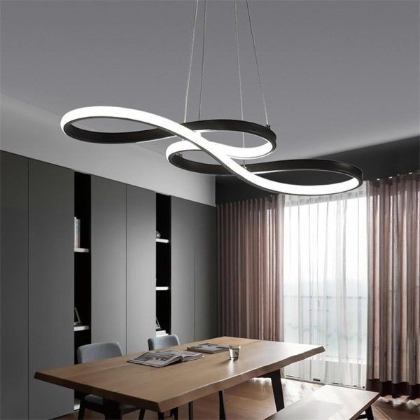 Sputnik Wave Design Semi Flush Chandeliers Metal Silica Gel Ceiling Lights - Image 2