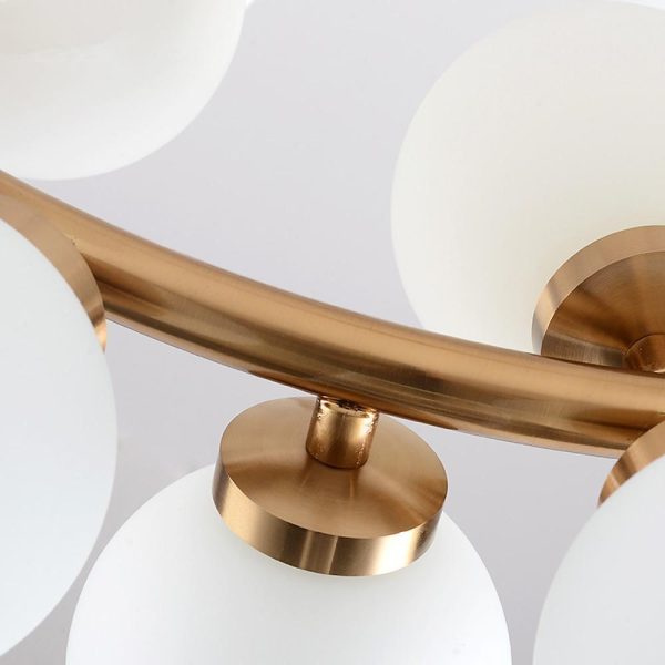 Clustered Glass Globe Design Electroplated Metal LED Modern Chandeliers - Image 4