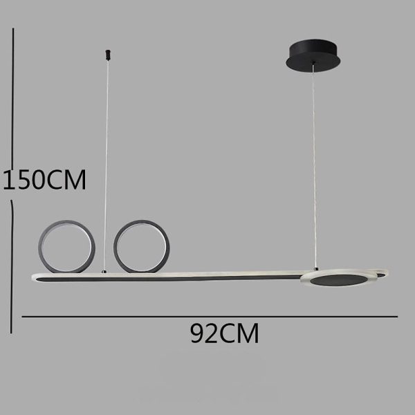 3 Circles Linear Design LED Modern Pendant Lighting Chandeliers - Image 7