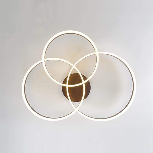 Modern 3 Circle Gold Flush Mount Light Ceiling Light 3 Lights - Image 7