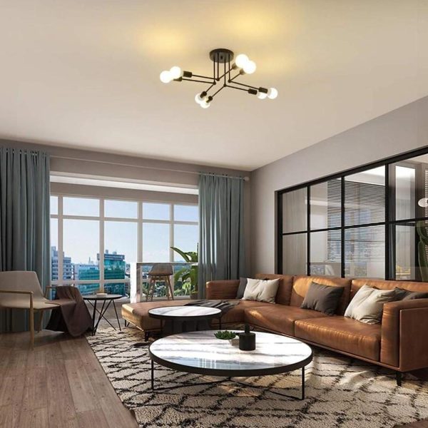 8-light LED Modern Sputnik Chandelier Ceiling Lights Pendent Lighting - Image 5