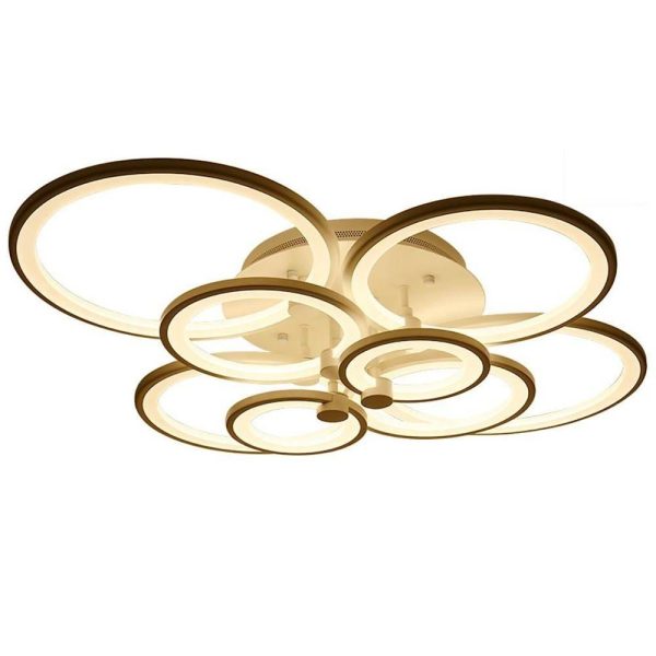 Elegant Semi Flush Mount Ceiling Lights with Unique Overlapping Rings - Image 28