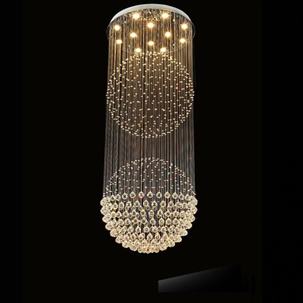 Double Sphere Metal Crystal Rustic Chandeliers Contemporary Chandeliers - Image 5